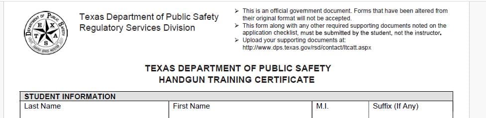 LTC-104 Top of Certificate